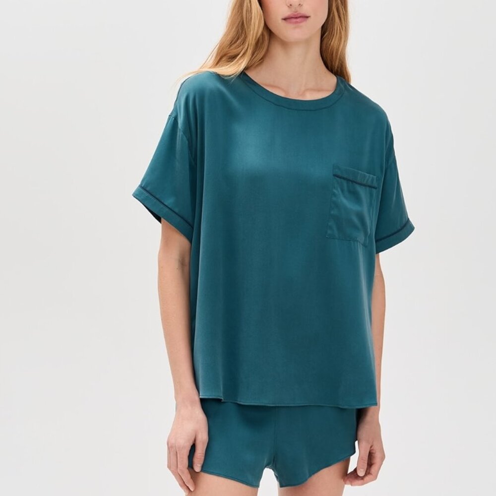 LUNYA Washable Tee and Shorts Pajama Set